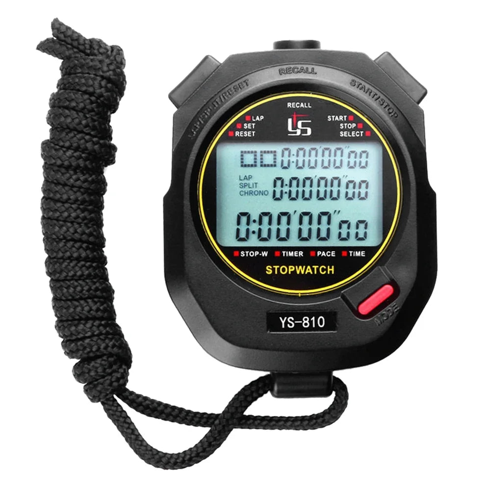 Professional Handheld Digital Stopwatch Chronograph Timer For Sports Training Precision