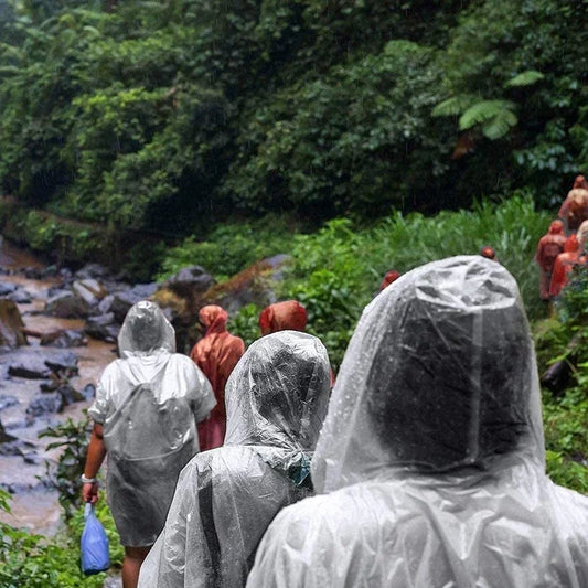 Transparent Emergency Waterproof Raincoat for Hiking, Sports Events