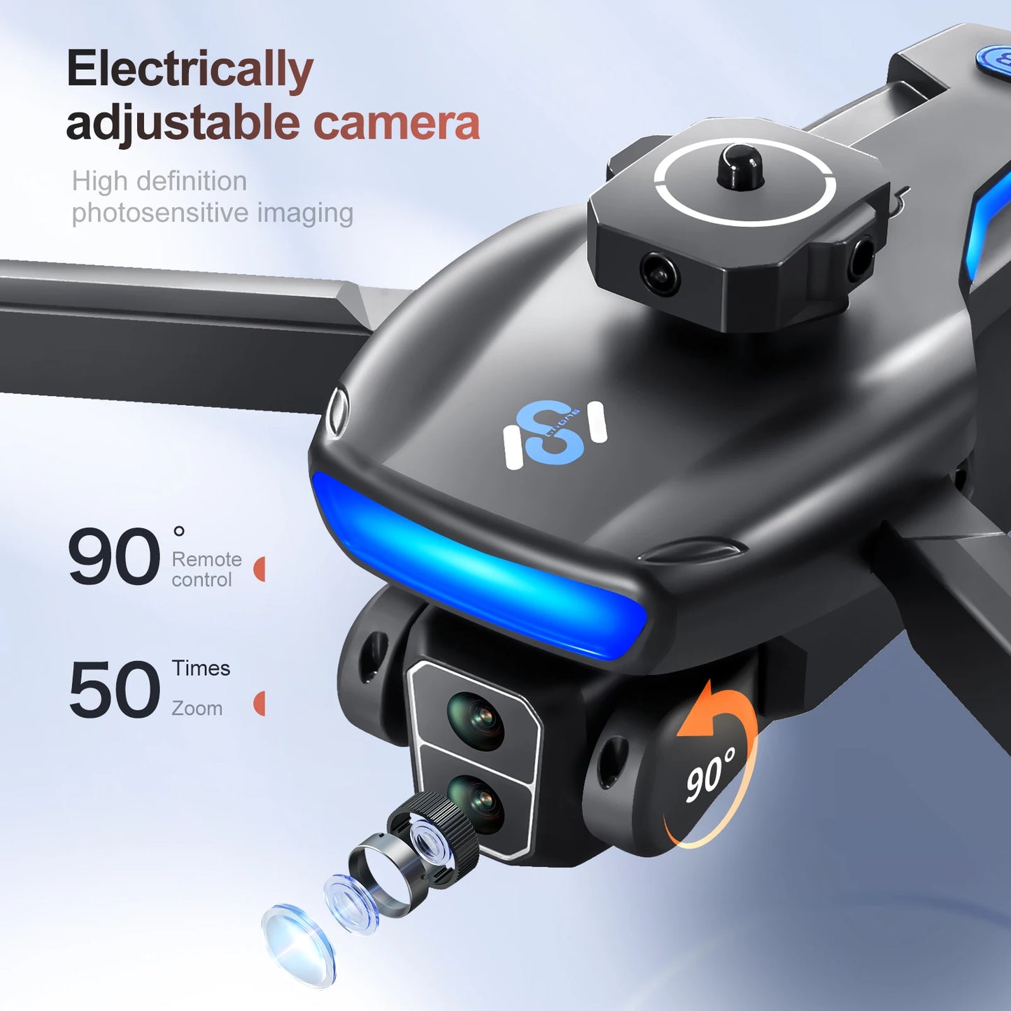 Dual Camera Brushless Drone with Obstacle Avoidance and Remote Control