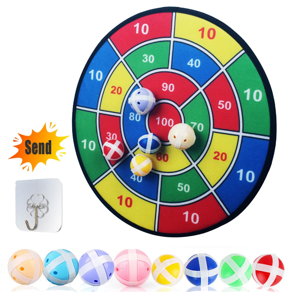 Children Folding Darts Board Game with Sticky Balls Set