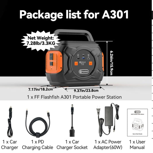 FF FlashFish Portable Solar Generator For Outdoor Use