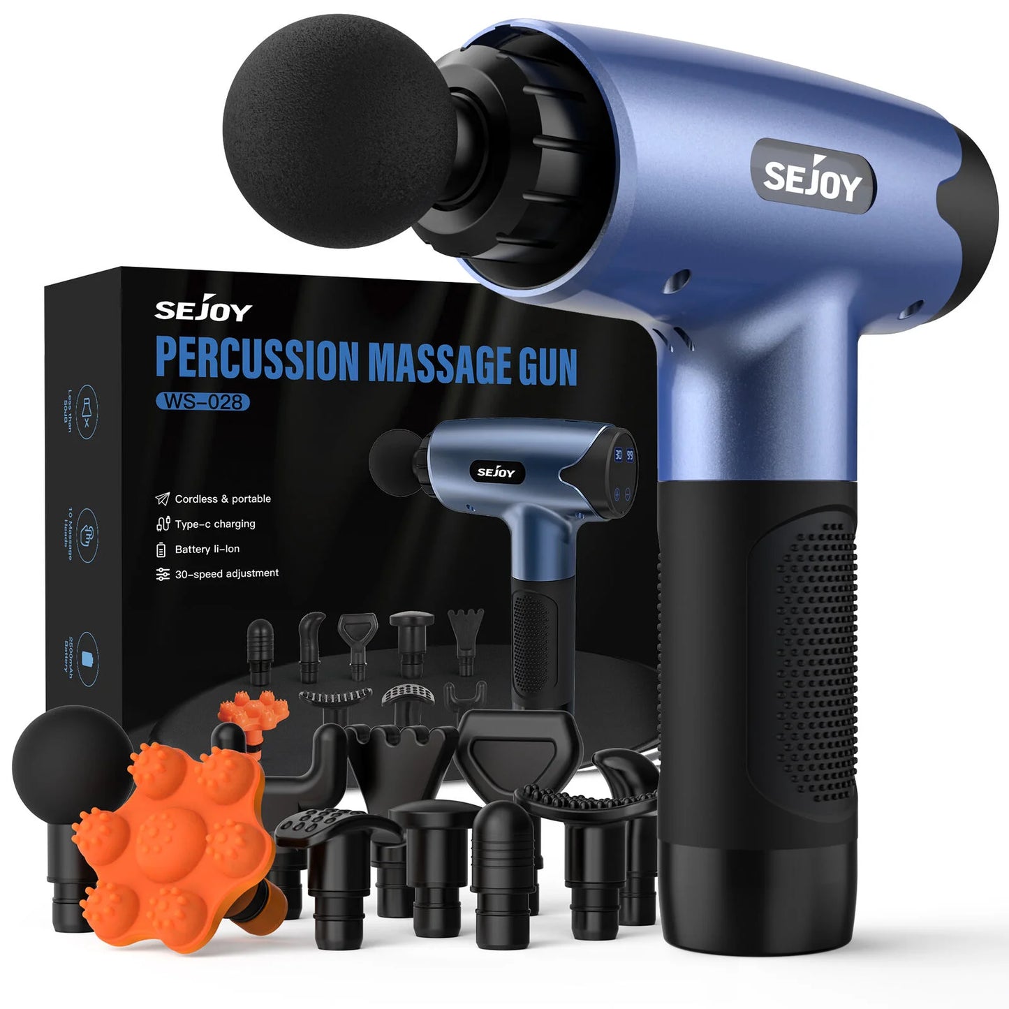 Sejoy 30 Speeds Massage Gun Percussion Massager Deep Tissue