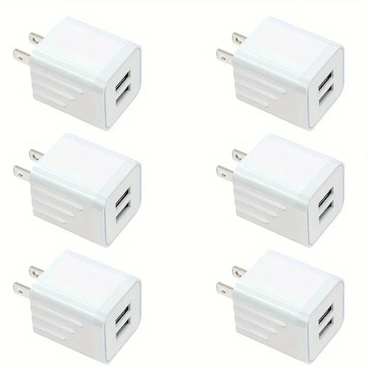 2.1A Dual Port USB Plug Power Adapter Charger Block Cube