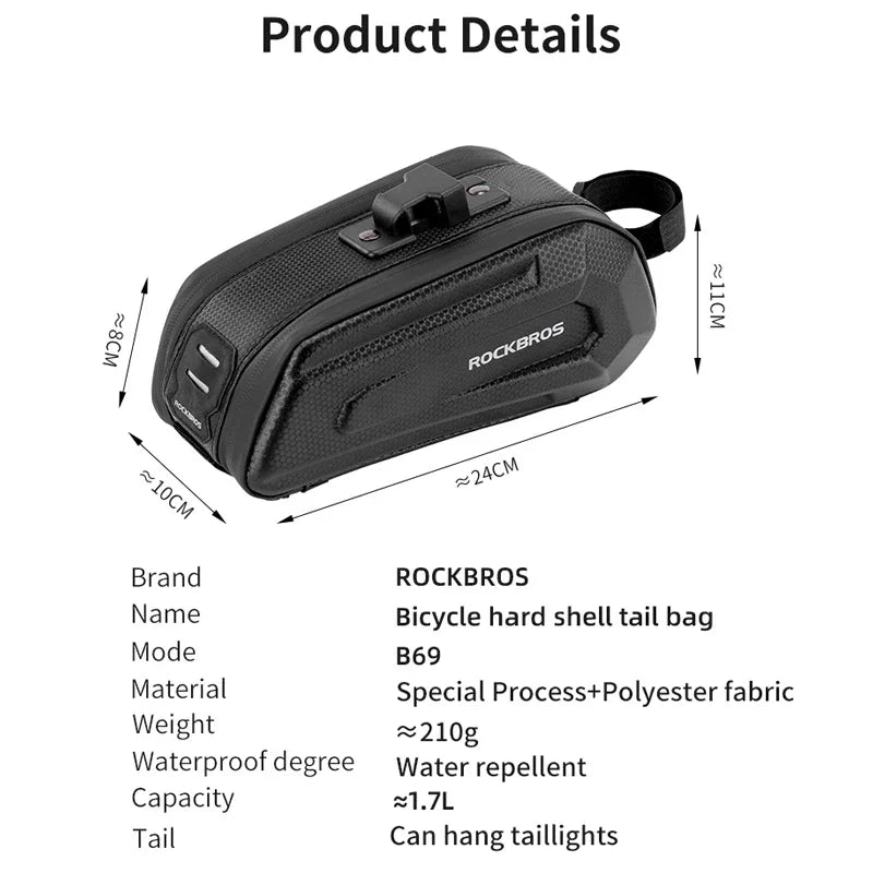 ROCKBROS Bicycle Saddle Bag Waterproof Quick Release