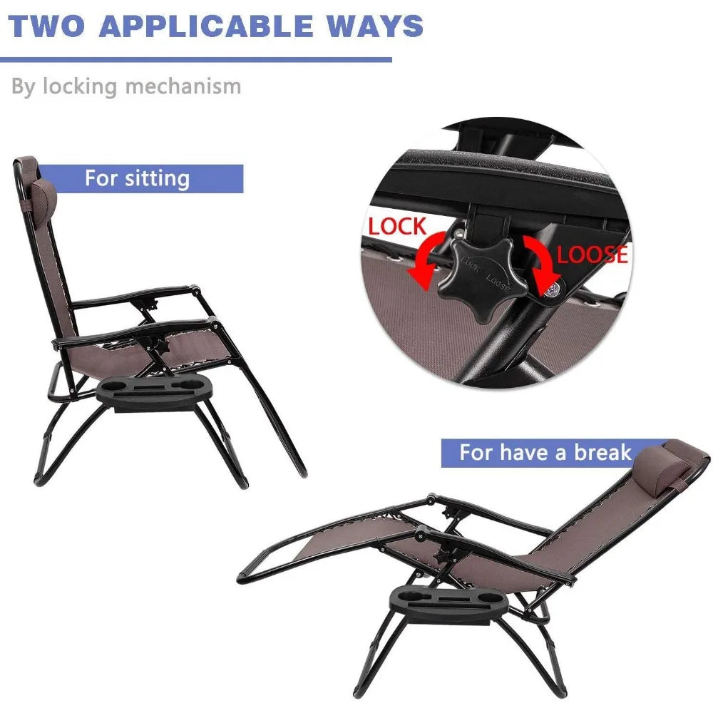 Zero Gravity Folding Lounge Chair for Ultimate Outdoor Relaxation
