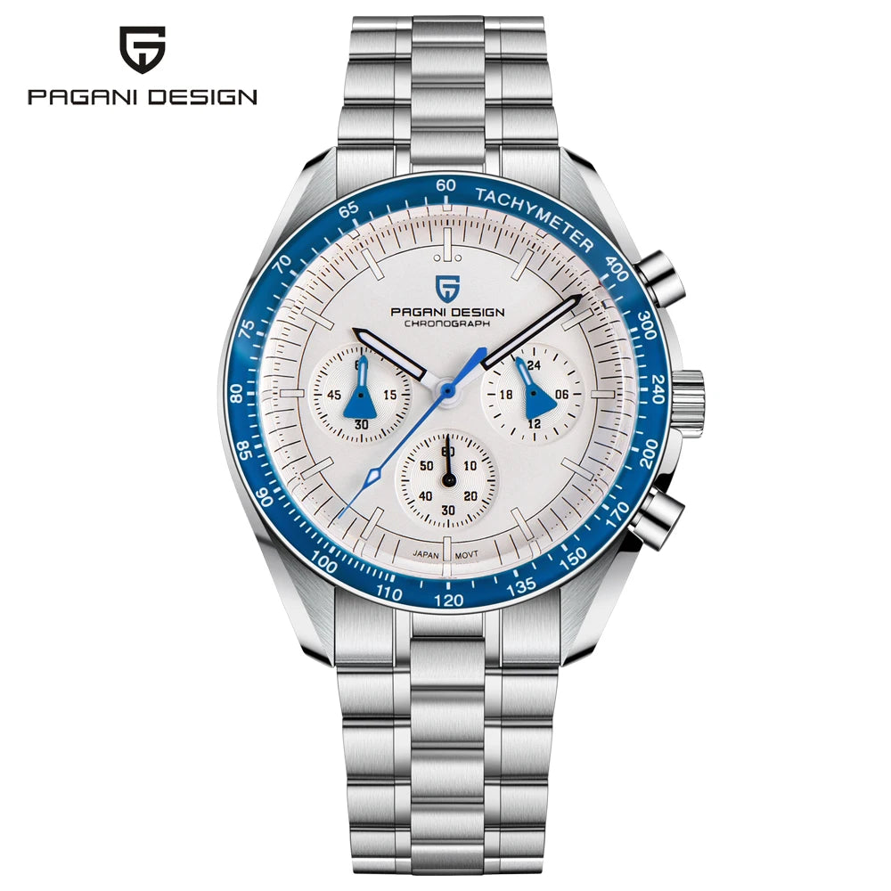 Pagani Design V5 Mens Watch Chronograph Stainless Steel
