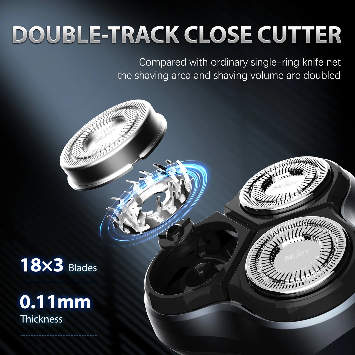 Sejoy USB Electric Shaver For Men Waterproof Razor Pro