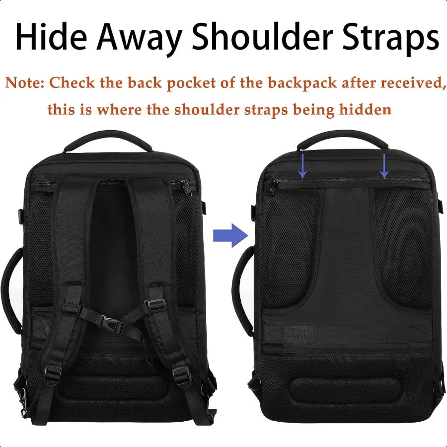 Carry On Backpack Expandable Weekender Bag Water Resistant