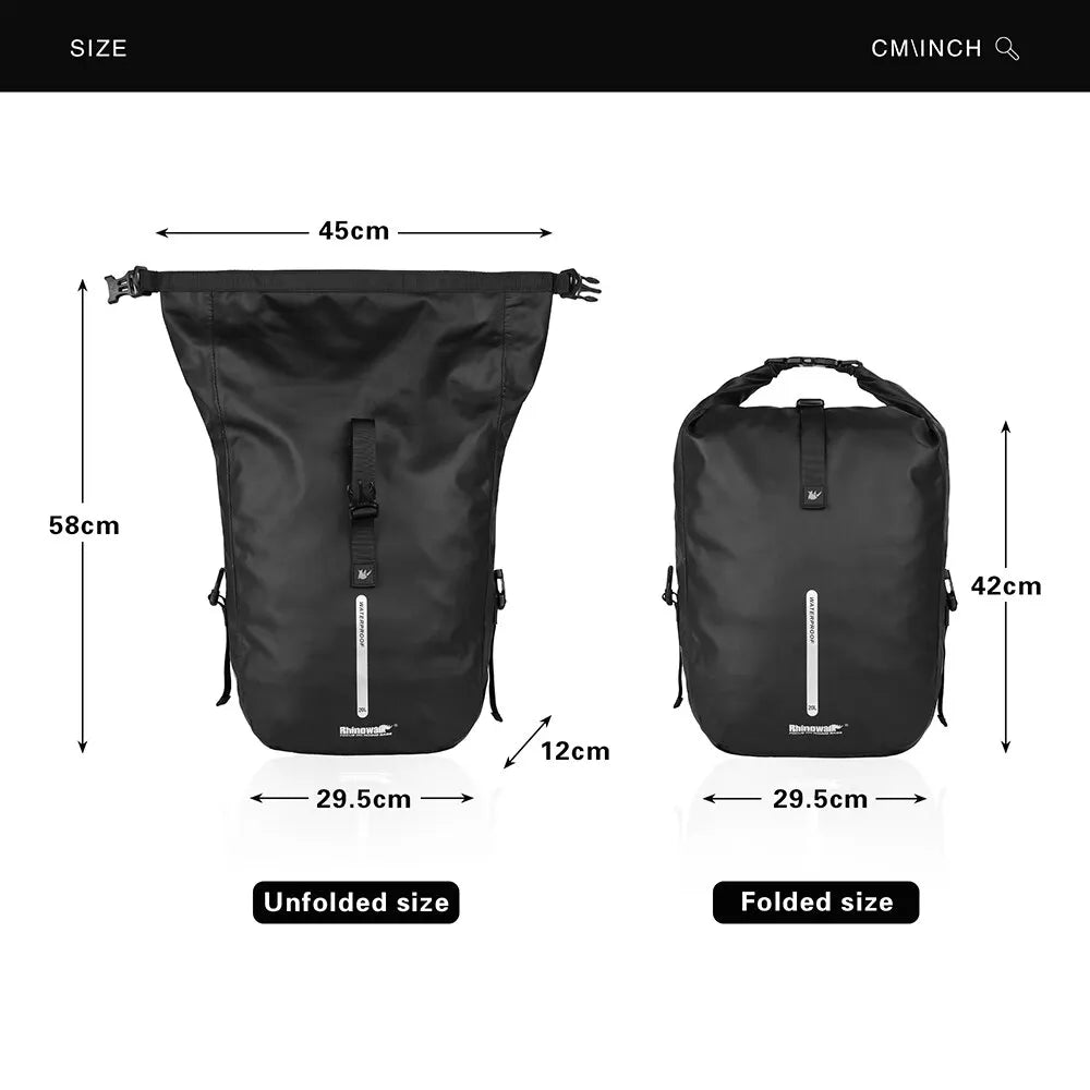 Rhinowalk Waterproof Bike Pannier Bag for Cycling Adventures
