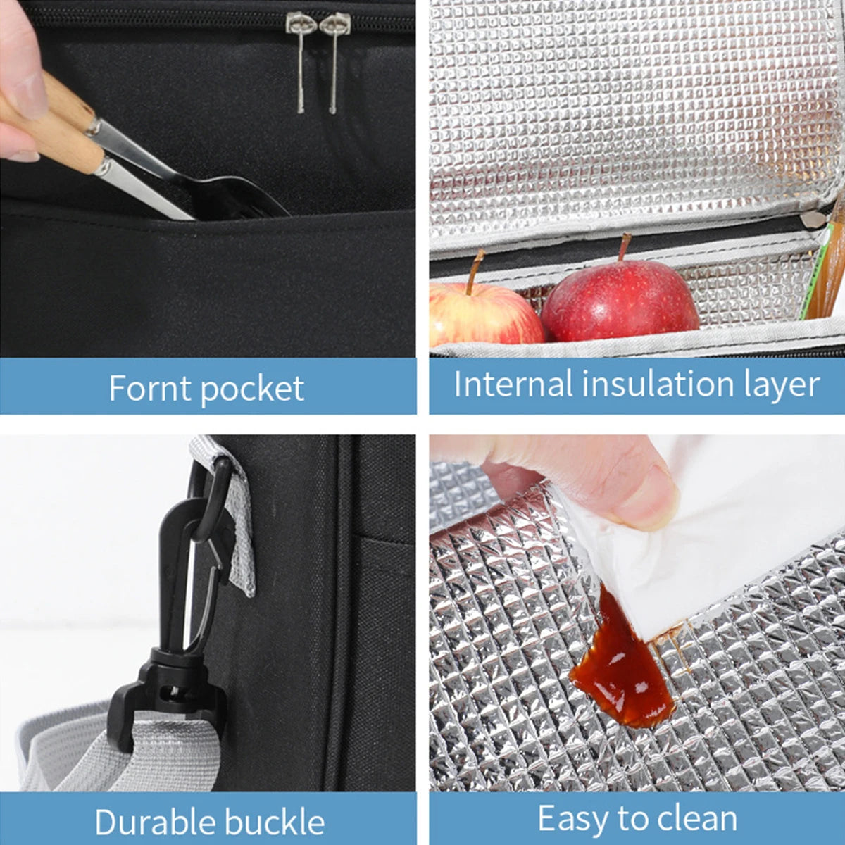 Insulated Oxford Shopping/Lunch Bags With Shoulder Strap Portable