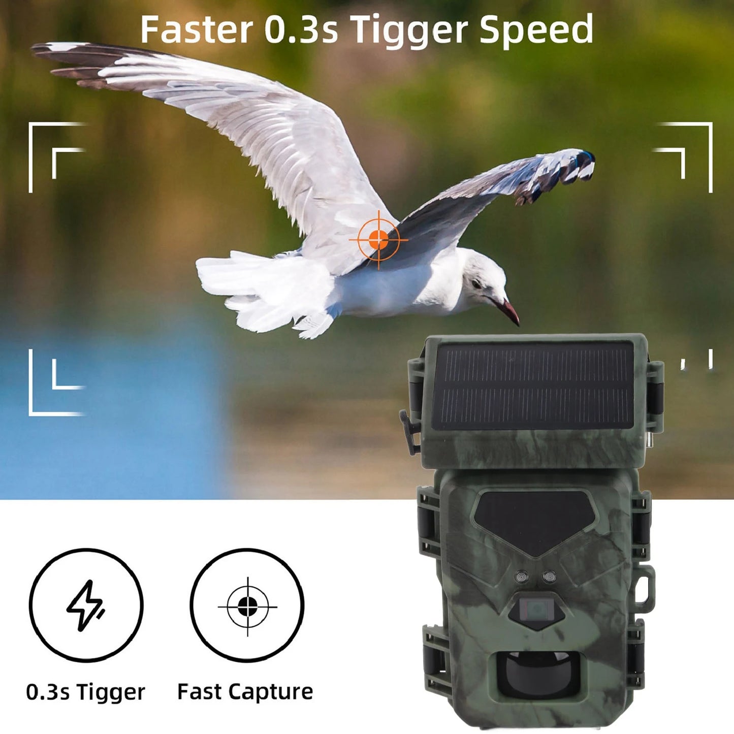 Hign-concerned Trail Camera IR Night Vision Waterproof Solar