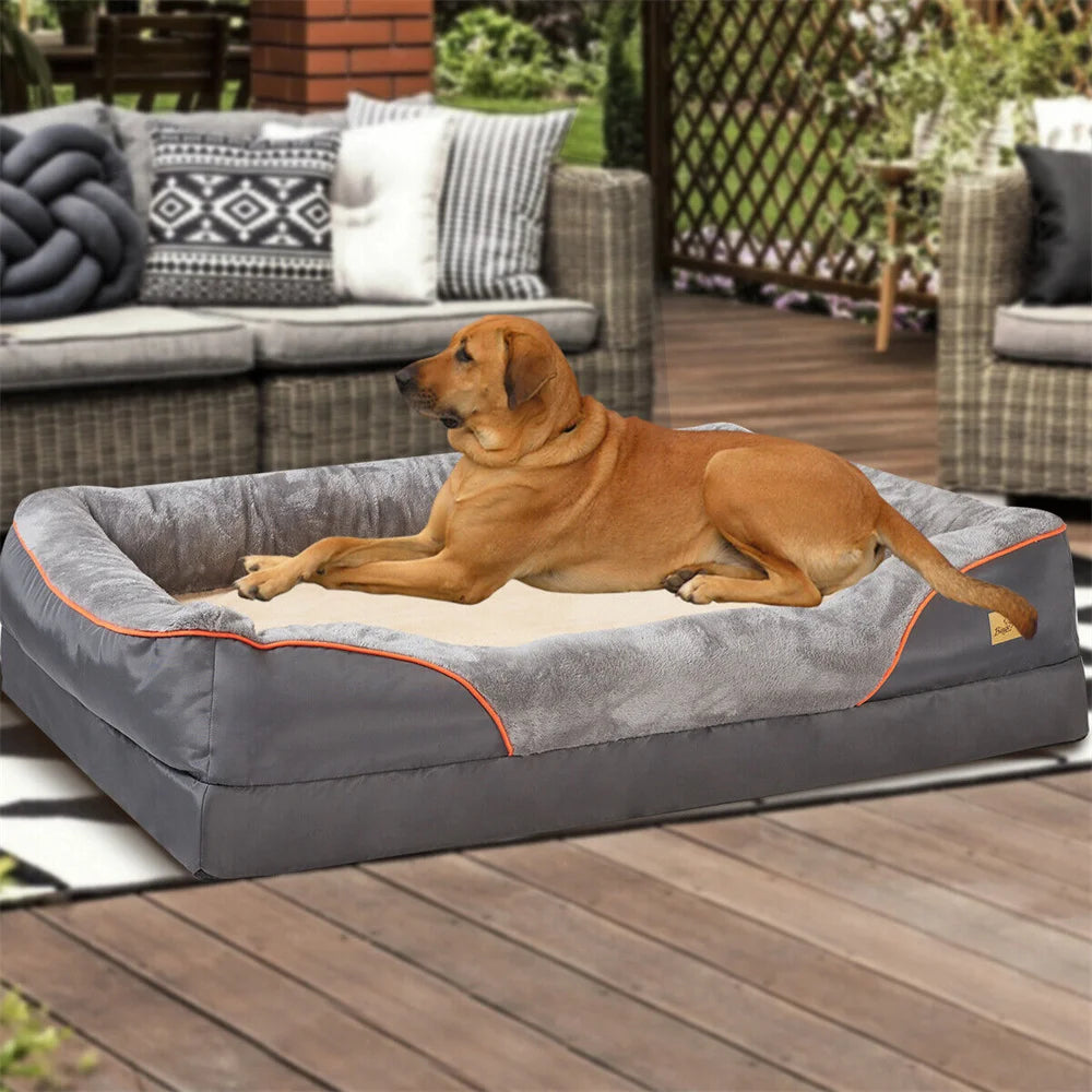 Jumbo Large Orthopedic Dog Bed Memory Foam Pet Sofa Couch