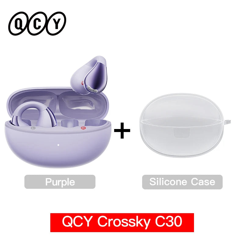 Earphones Crossky C30 Ear Clip Bluetooth 5.4 TWS Headphones by QCY