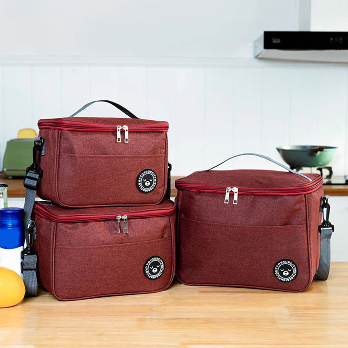 Insulated Oxford Shopping/Lunch Bags With Shoulder Strap Portable