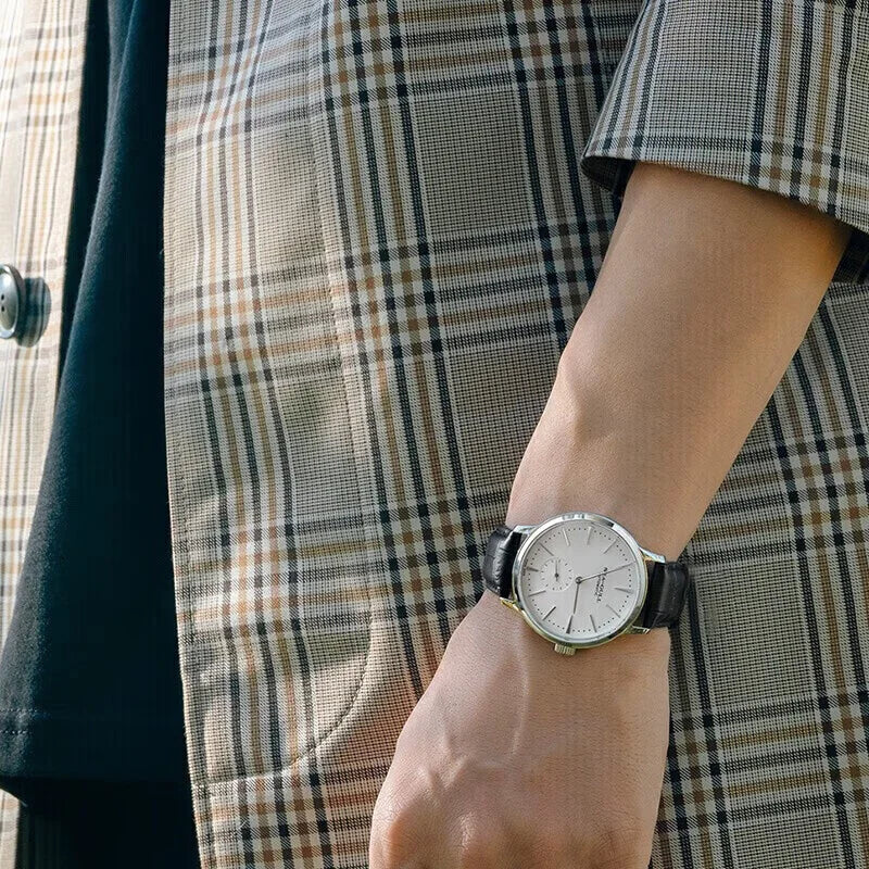 Seagull Mechanical Men's Watch with Leather Band and Waterproof Design