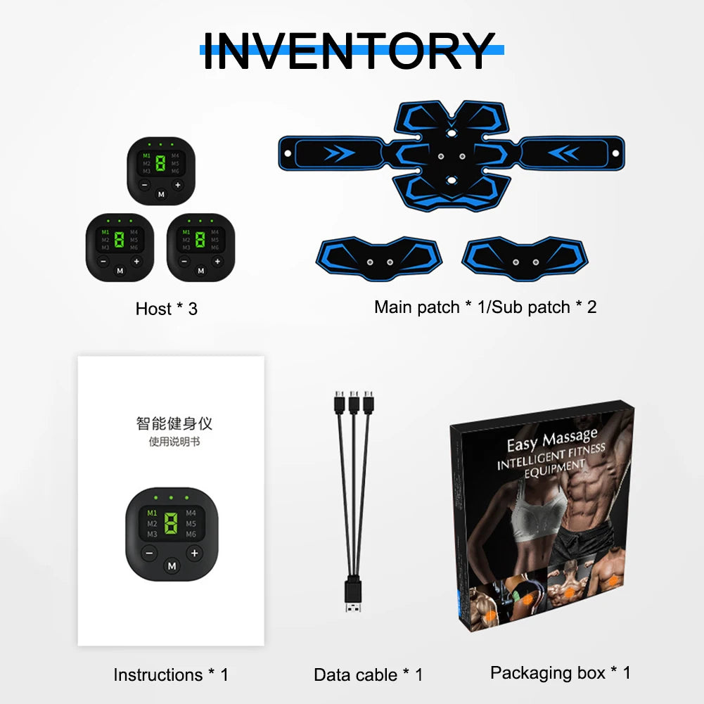 APWIKOGER EMS Electric Smart Trainer Belt With LED Display MassagerForWeightLoss