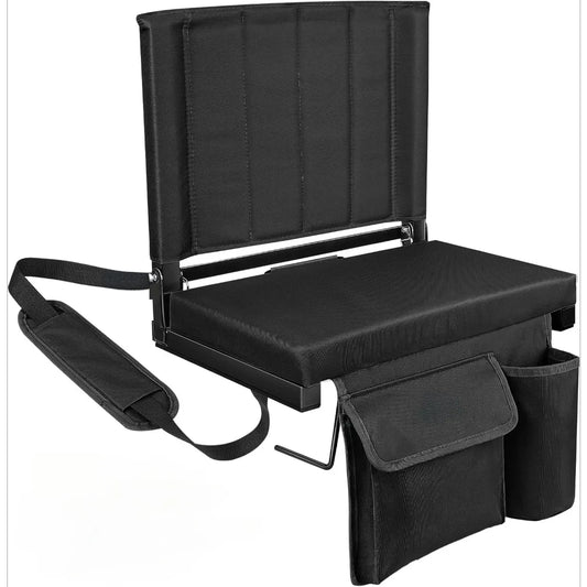Portable Stadium Seat with Back Support and Cup Holder