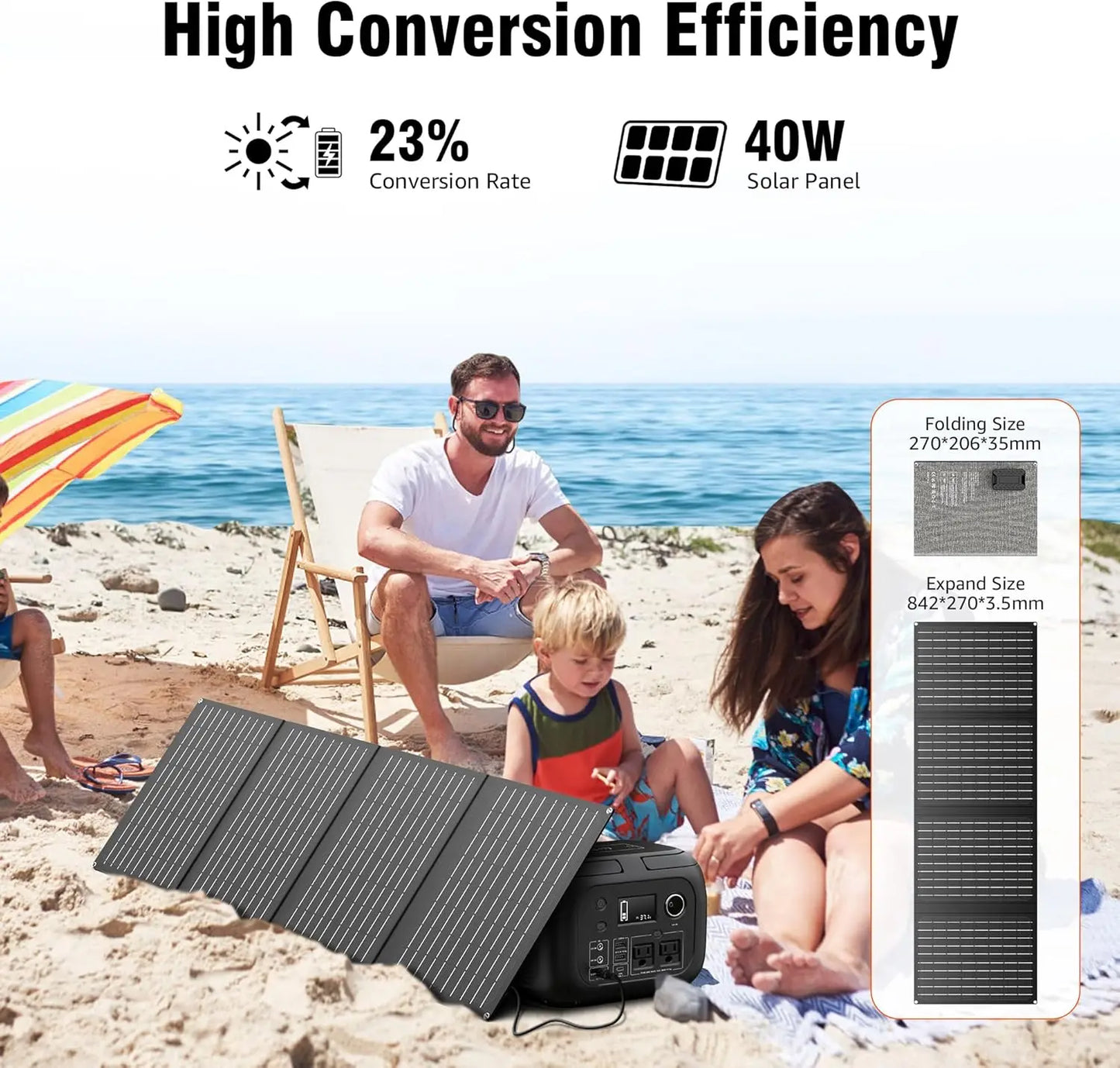 Portable Power Station with Solar Panels for Outdoor Adventures