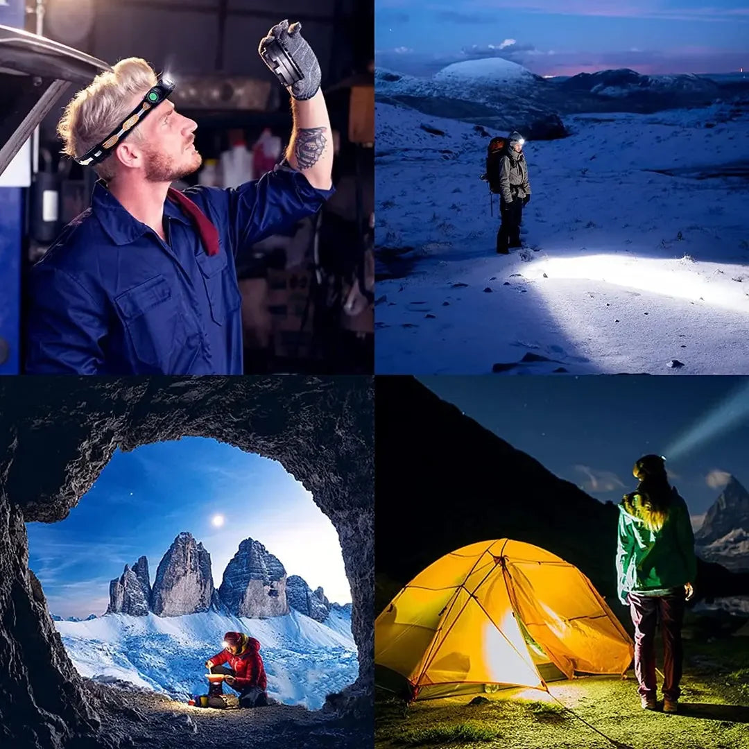 USB Rechargeable 1000LM LED Headlamp for Camping and Fishing