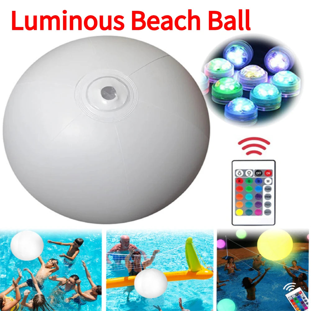 Garden Luminous LED Ball Remote Control Inflatable Beach Decoration
