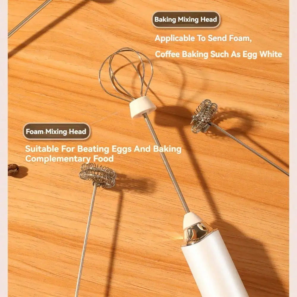Milk Frother Rechargeable Electric Handheld Drink Mixer