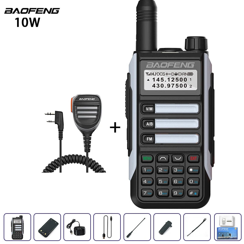Baofeng UV-16 IP68 Waterproof Walkie Talkie Dual Band High Power Radio Long Range VHF UHF Two Way Radio with Scanner