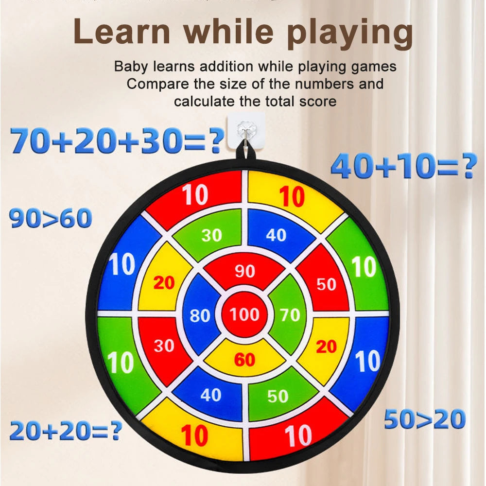 Children Folding Darts Board Game with Sticky Balls Set