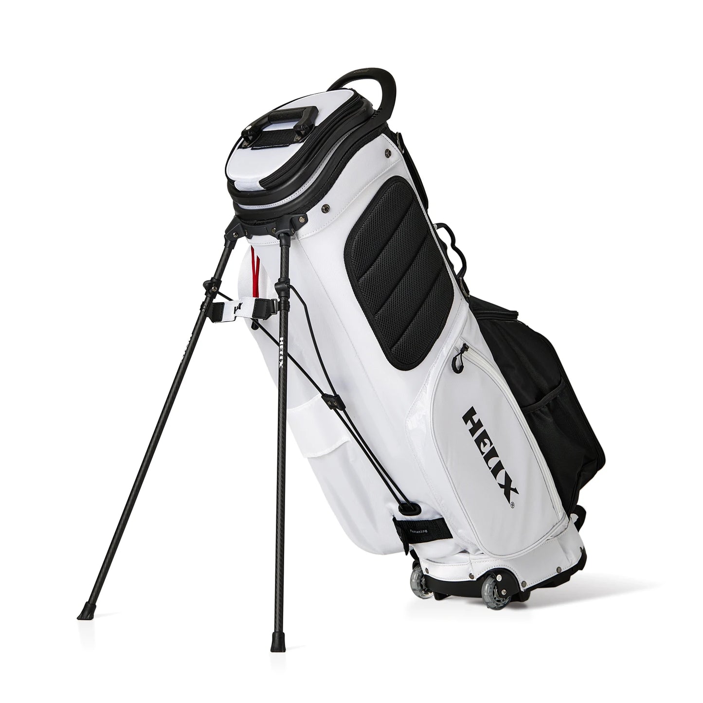 Helix Golf Stand Bag With Retractable Top Cover And Wheels