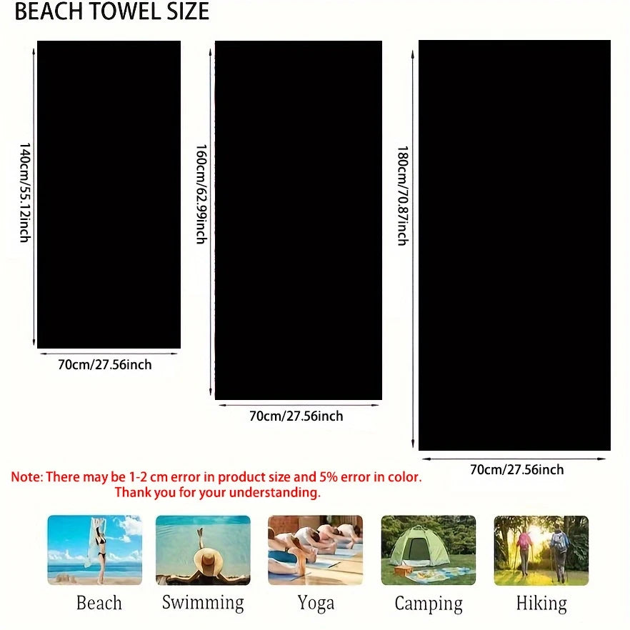 Beach Towel Stripes Pattern Sun Protection Windproof