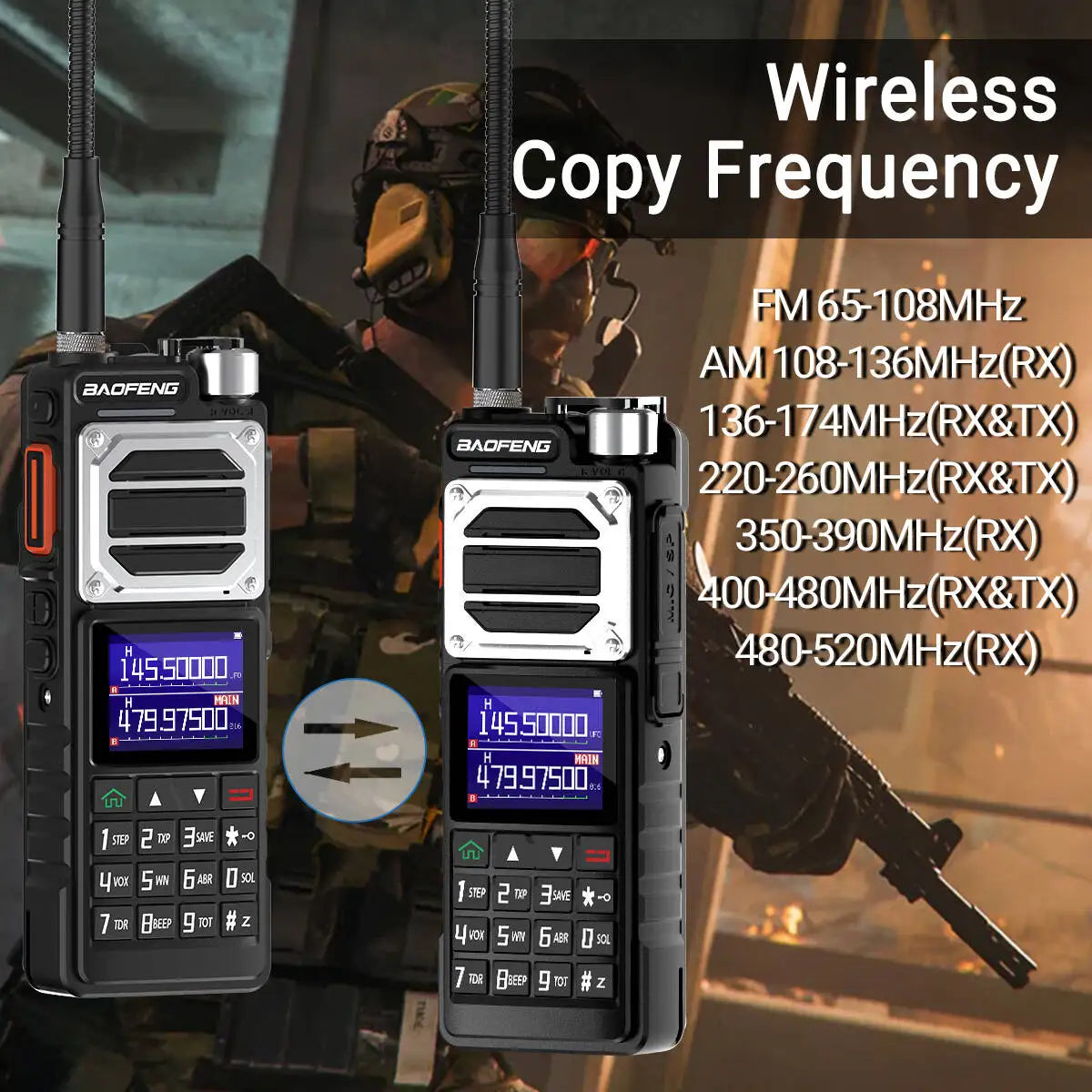 Baofeng UV-25 Multi Band Walkie Talkie Two Way Radio with air band & NOAA scan