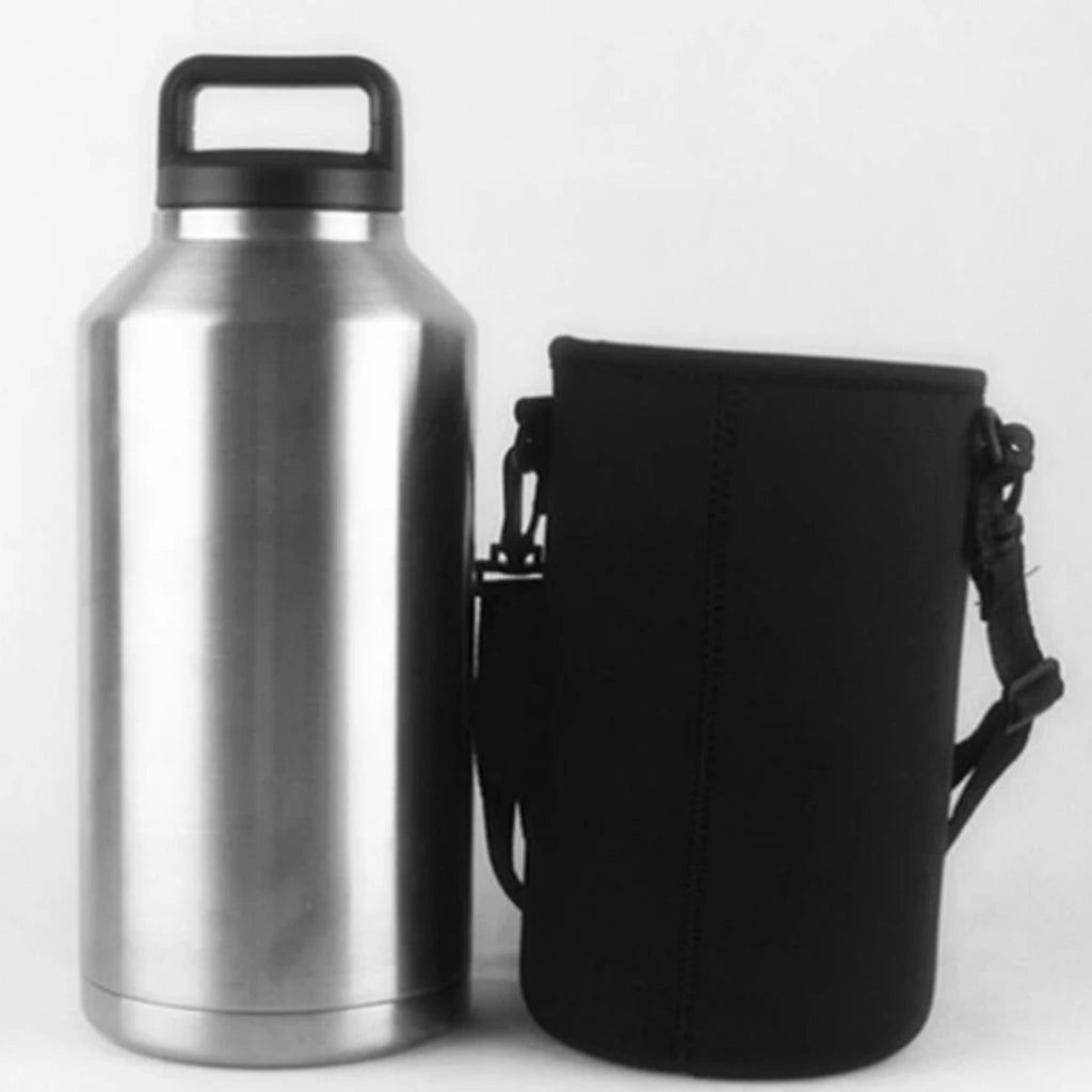 Insulated Neoprene Water Bottle Holder with Adjustable Strap