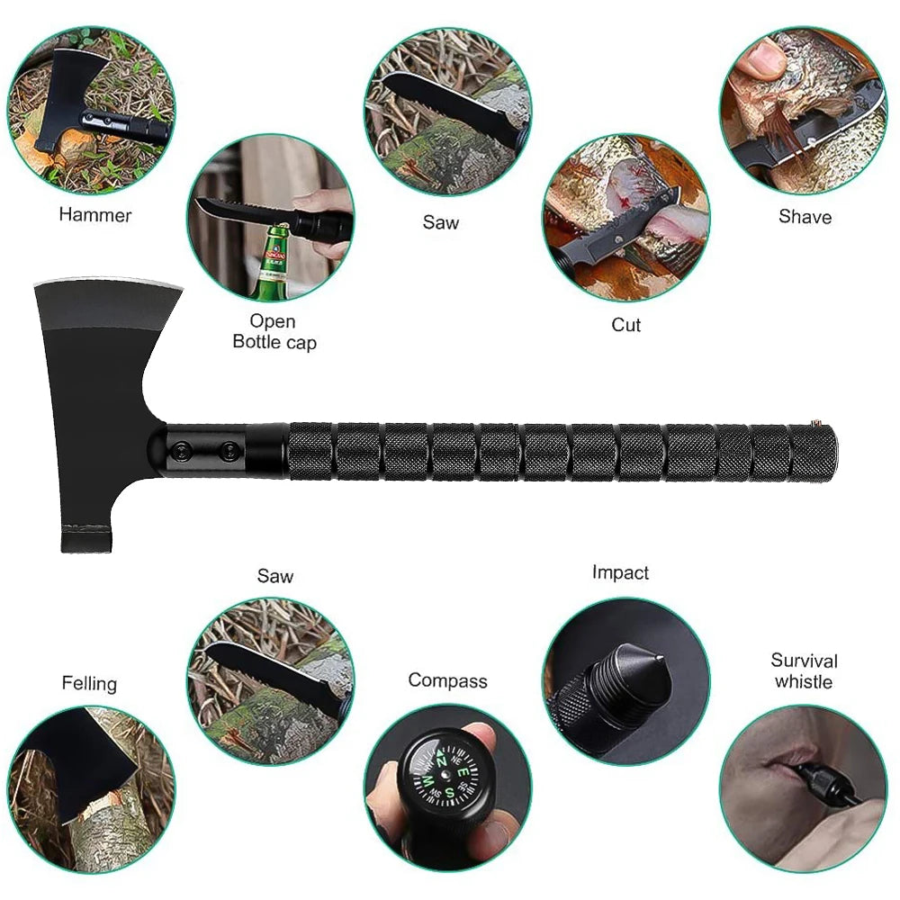 Multi-Function Survival Axe Portable Foldable Tactical Tomahawk