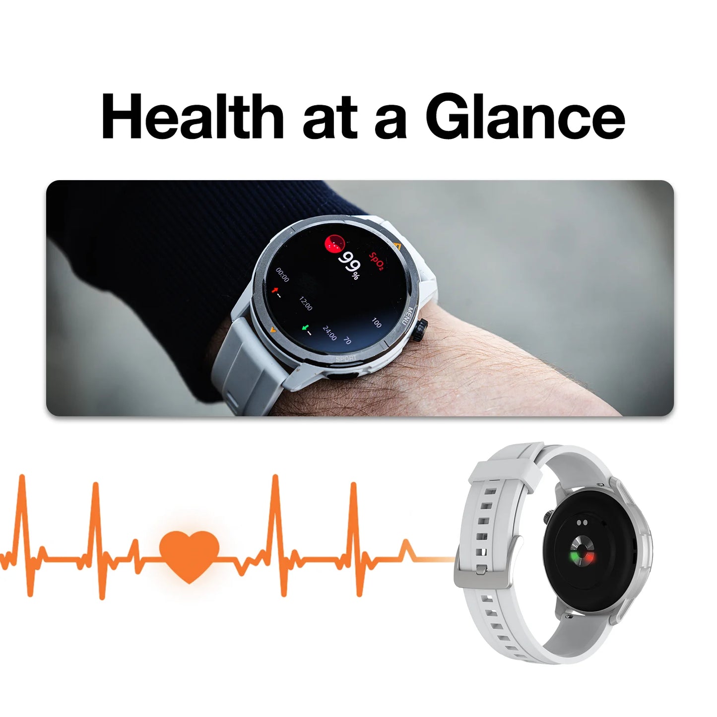 AGM Legion Smartwatch with AMOLED Display and Sports Tracking Features