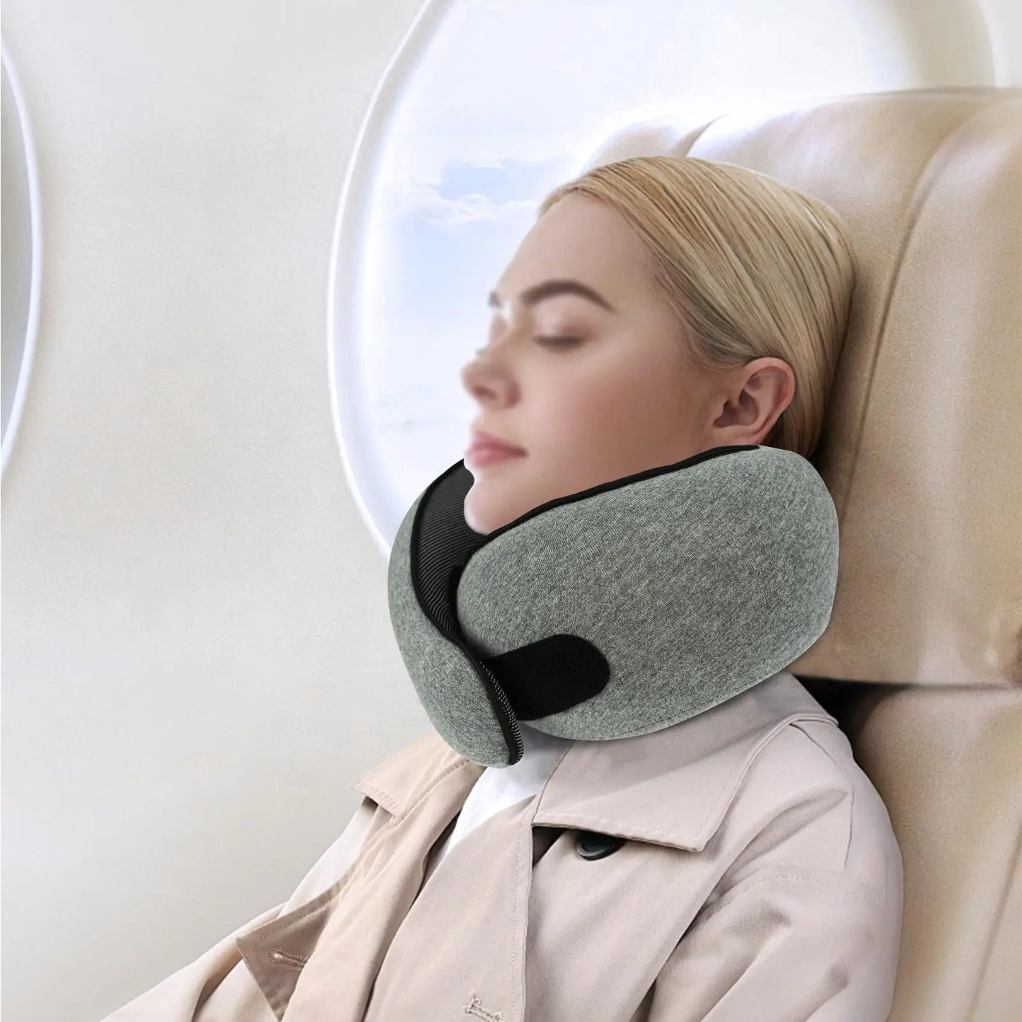 Memory Foam Travel Neck Pillow for Airplanes FBA Fast Shipping