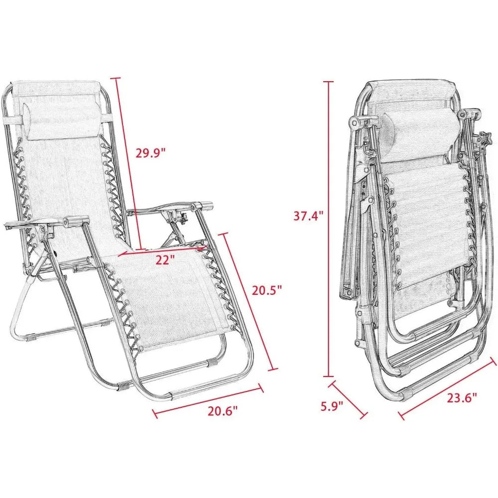 Zero Gravity Folding Lounge Chair for Ultimate Outdoor Relaxation