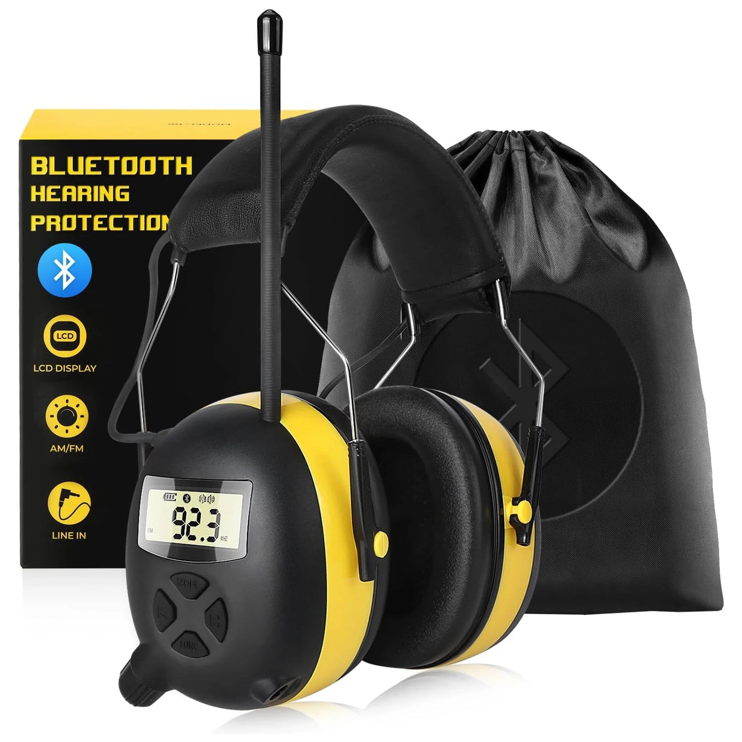 Bluetooth Hearing Protection Earmuffs with AM FM Radio Headphones