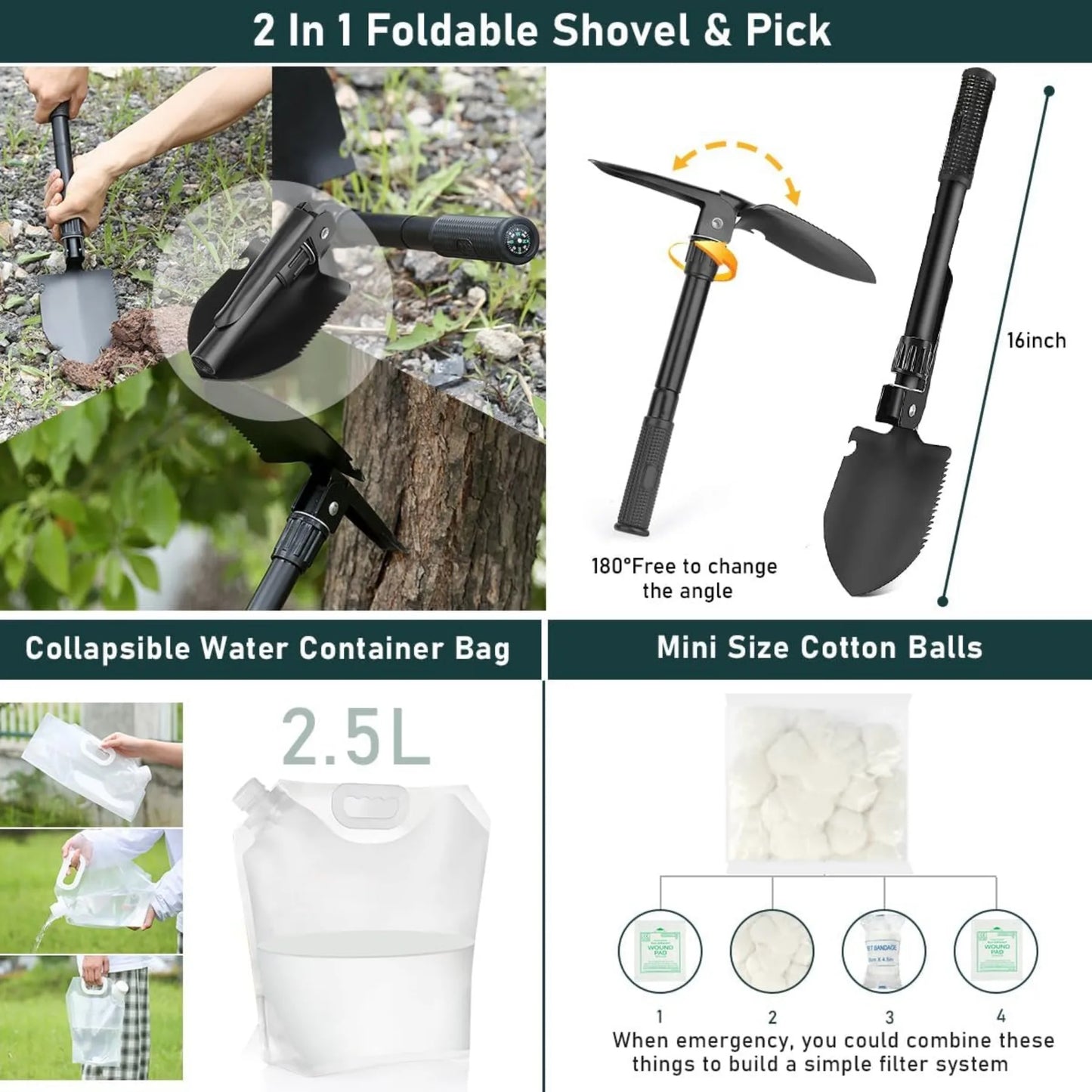 Ultimate 262 Piece Survival Kit for Emergency Preparedness