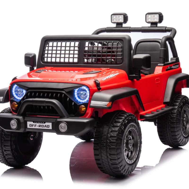 Kids Electric Ride On Truck with LED Lights and Double Seats