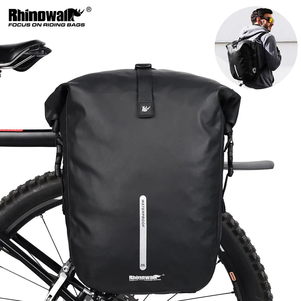 Rhinowalk Waterproof Bike Pannier Bag for Cycling Adventures