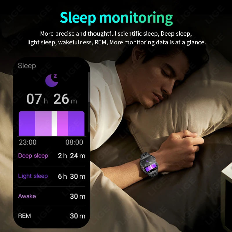 2024 New For Xiaomi Military Smart Watch Men IP68 5ATM