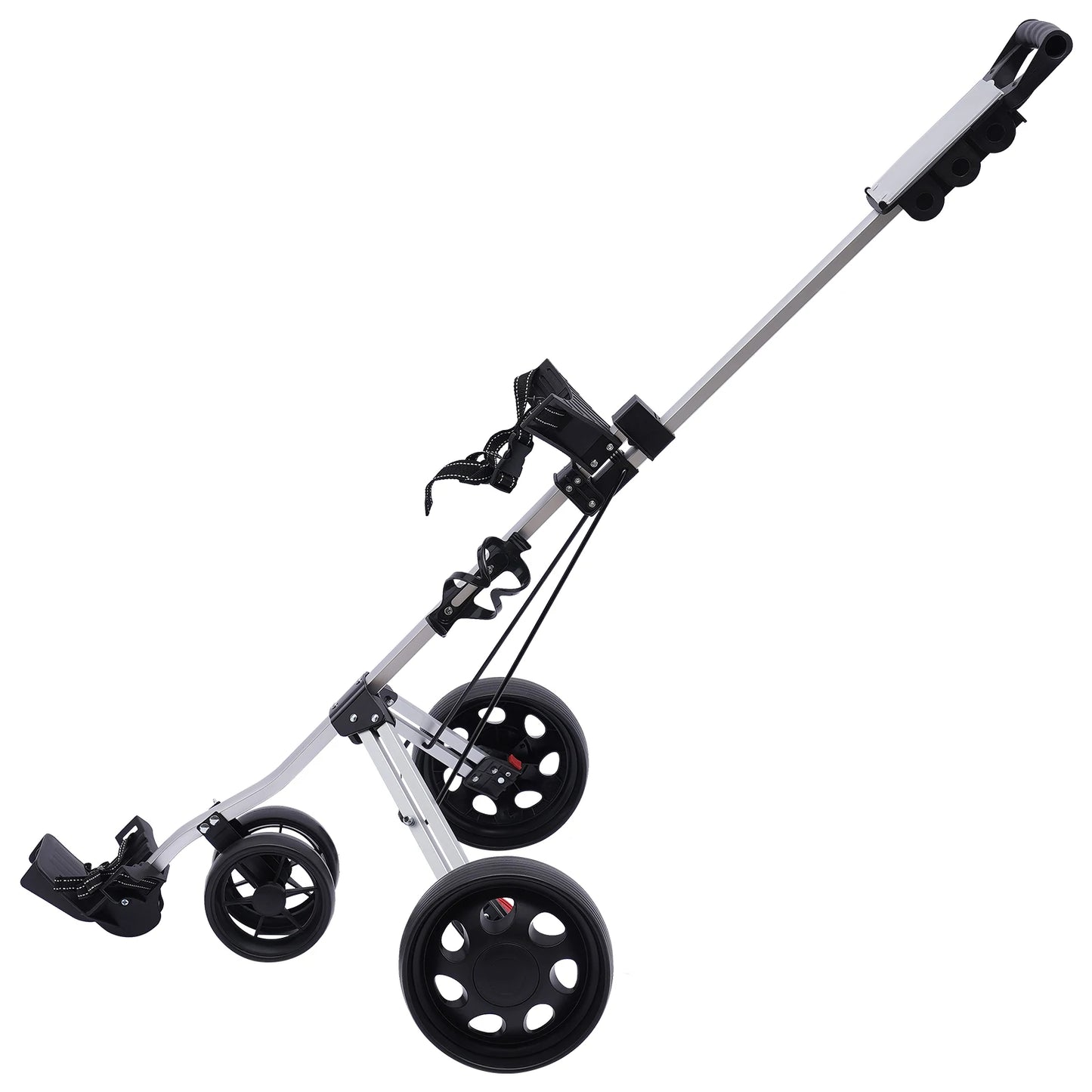 Portable Foldable Golf Push Cart with Adjustable Features and Brake