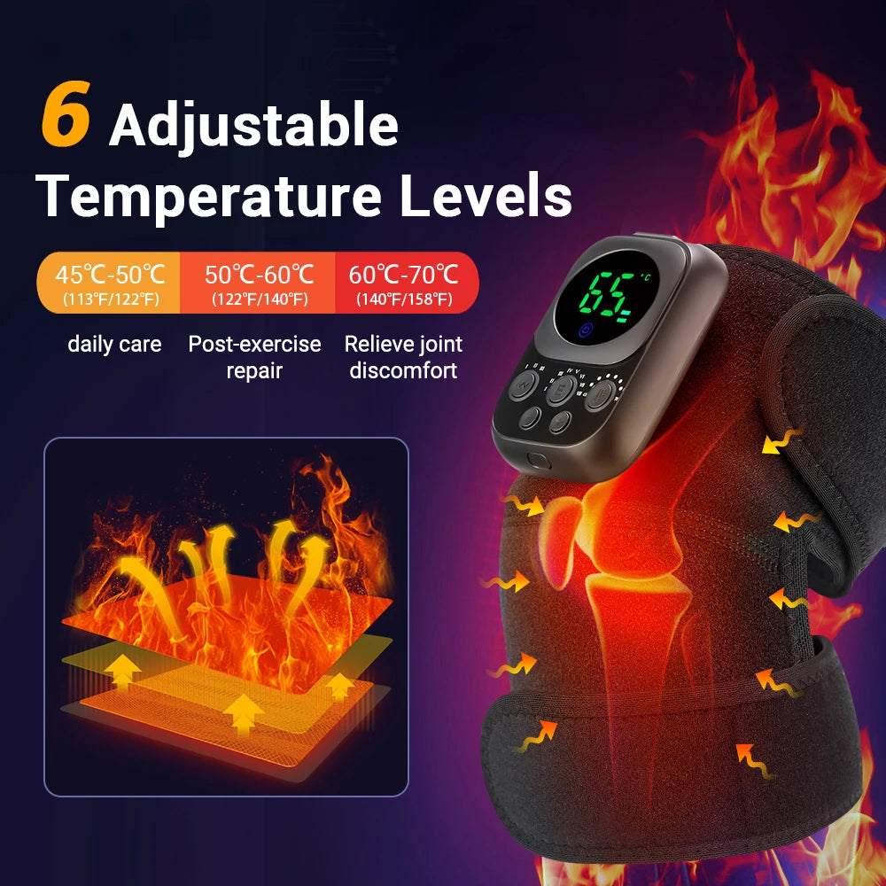 3 In 1 Shoulder Knee Elbow Heated Vibration Massager Pad