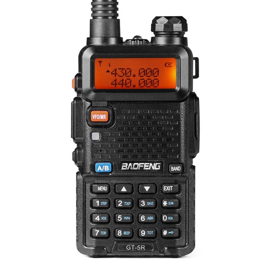 Baofeng GT-5R Handheld Ham Radio Multi-Band Walkie Talkies for Adults FCC Compliant Black