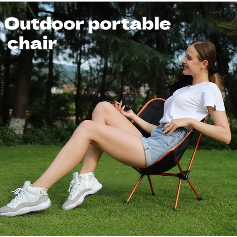 LISM Portable Aluminum Folding Chair With Side Pockets