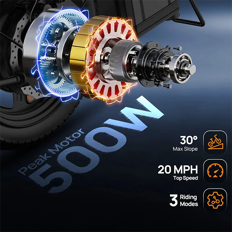 Foldable Electric Bicycle For Adults With 500W Motor