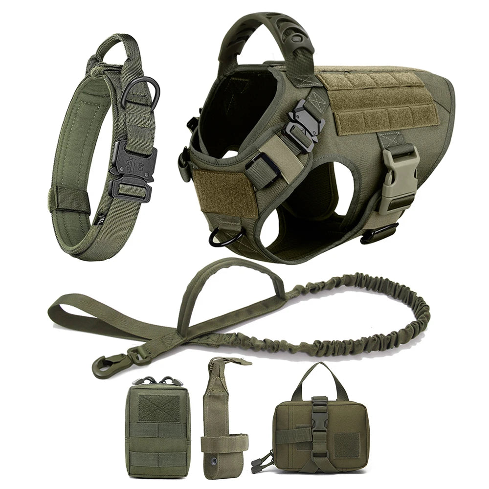 Large Dog Harness And Leash Set For German Shepherd Malinois
