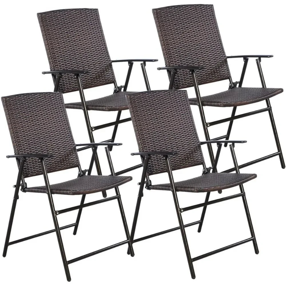 Portable Wicker Patio Chair Set for Outdoor Relaxation