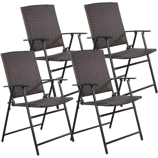 Portable Wicker Patio Chair Set for Outdoor Relaxation