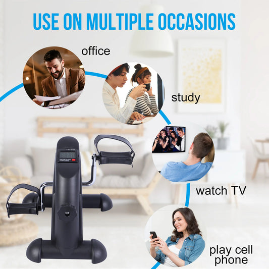 Multi-Function Stepper Exercise Bike LCD Screen Portable Foot Pedal Exerciser