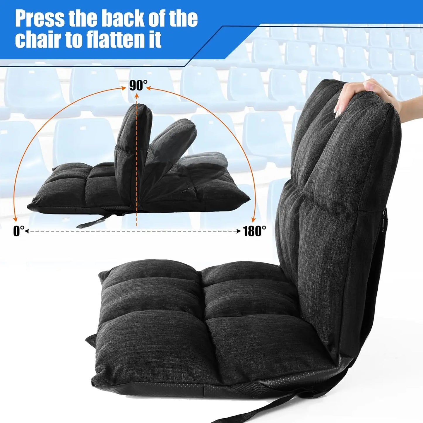 Memory Foam Portable Bleacher Seats With Back Support